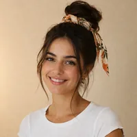 Messy Bun with Scarf